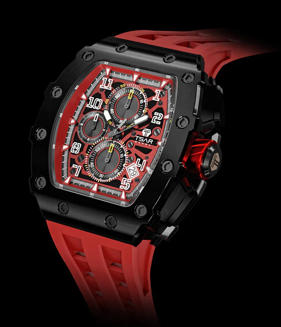 montre rouge sport homme luxe dubaï