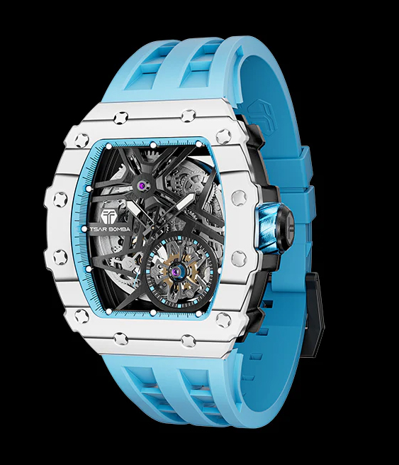 montre sport luxe homme turquoise pas cher